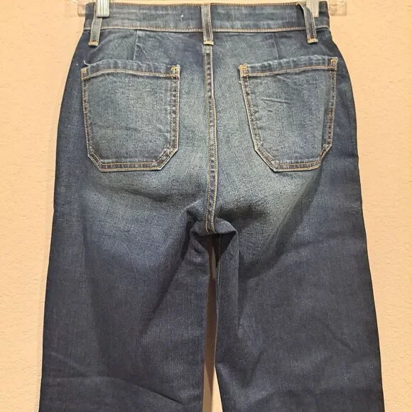 Fidelity Anthropologie Joni Jeans Crete Blue Stretch Women's 26 Made In USA - Picture 10 of 14